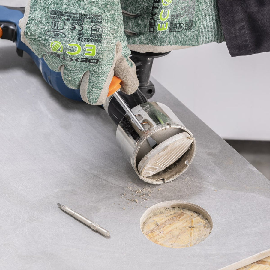 Bricocenter DEXTER 35MM PORCELAIN TILE HOLE SAW WITH STAND AND BIT