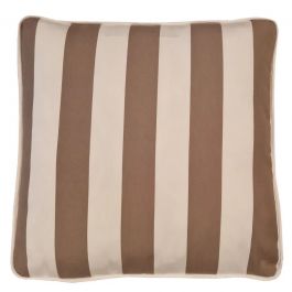 DRALON FUTON CUSHION 40X40 WHITE AND BROWN STRIPE