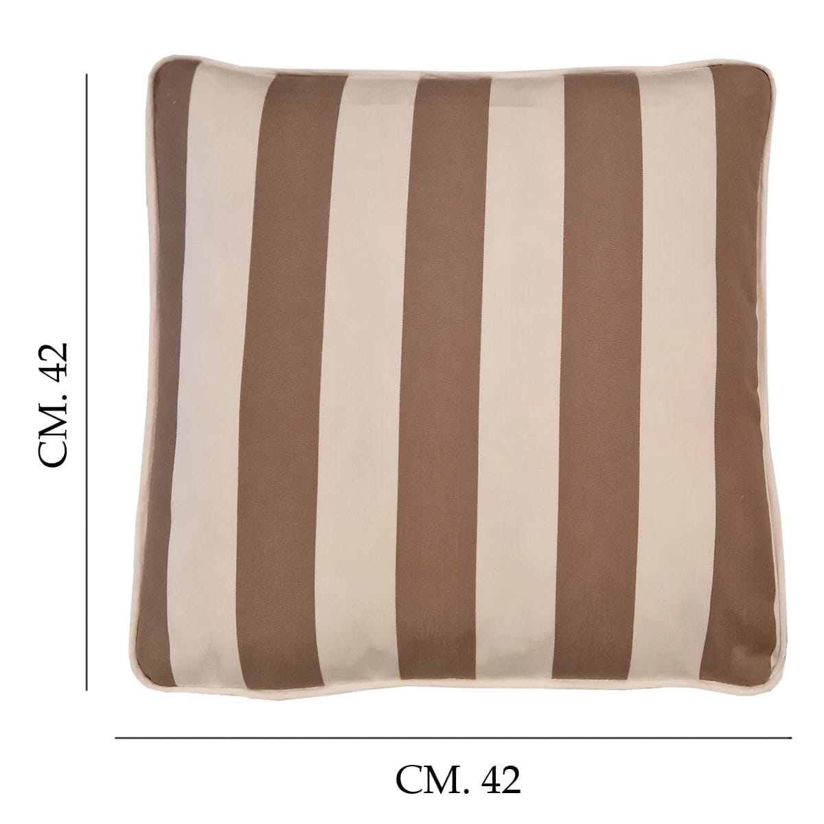 Bricocenter CUSCINO FUTON DRALON 40X40 RIGA BIANCO E MARRONE
