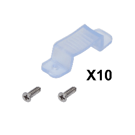 10 FIXING CLIPS FOR TRANSPARENT LED STRIP