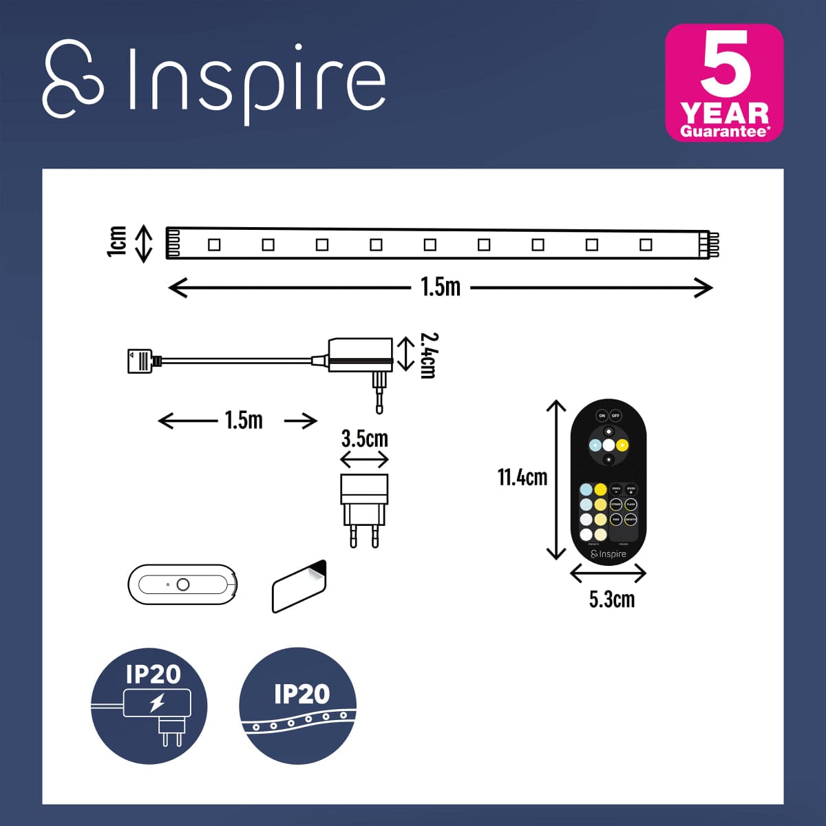 Bricocenter KIT STRISCIA LED 1,5MT 6.4W CCT