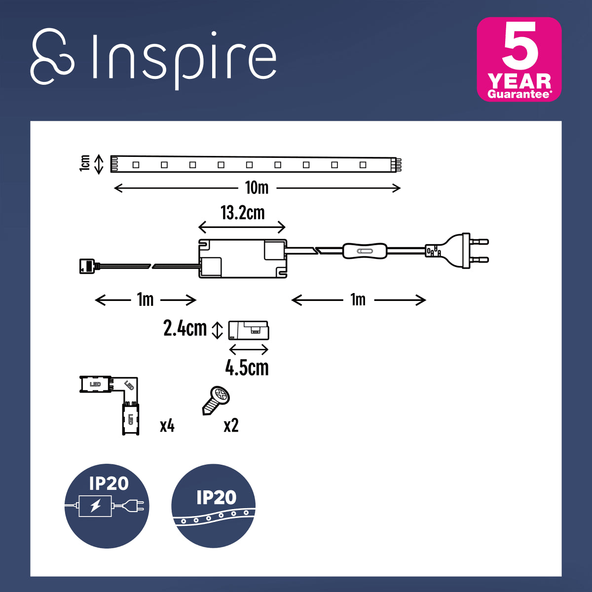 10M 33W NATURAL LIGHT LED STRIP KIT