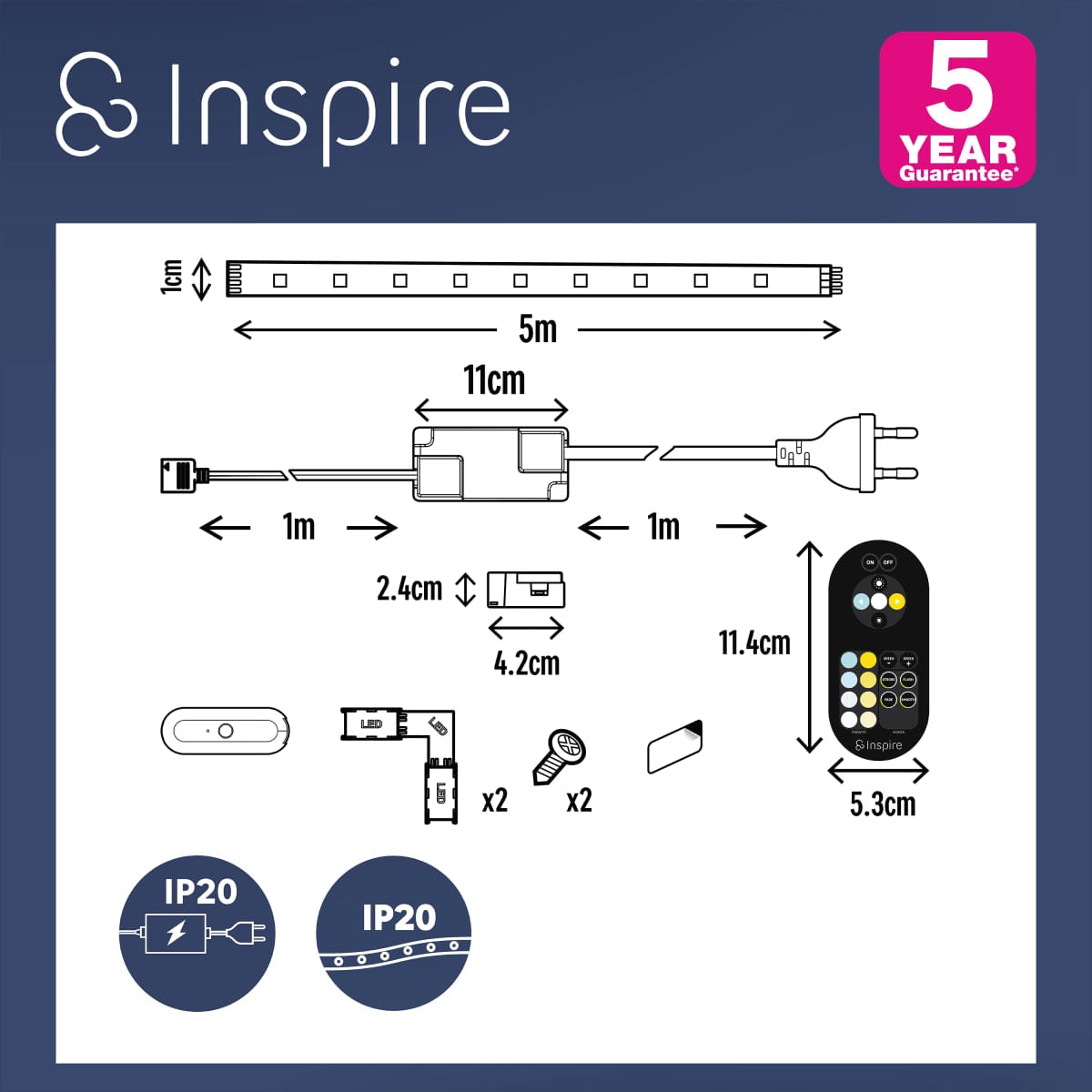 Bricocenter KIT STRISCIA LED 5MT 20W CCT