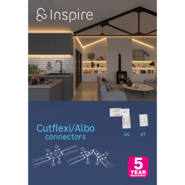 5 CONNETTORI PER STRISCE LED 4 ANGLOLI E 1 FLESSIBILE