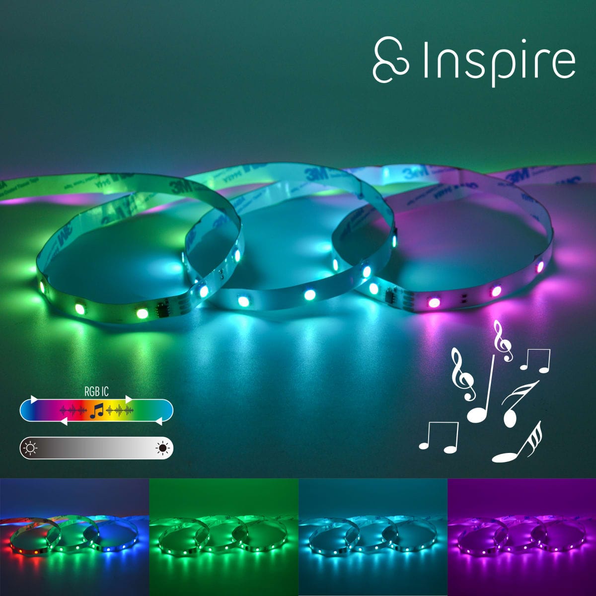 Bricocenter KIT STRISCIA LED TIRLI 10M 17W RGB MUSIC