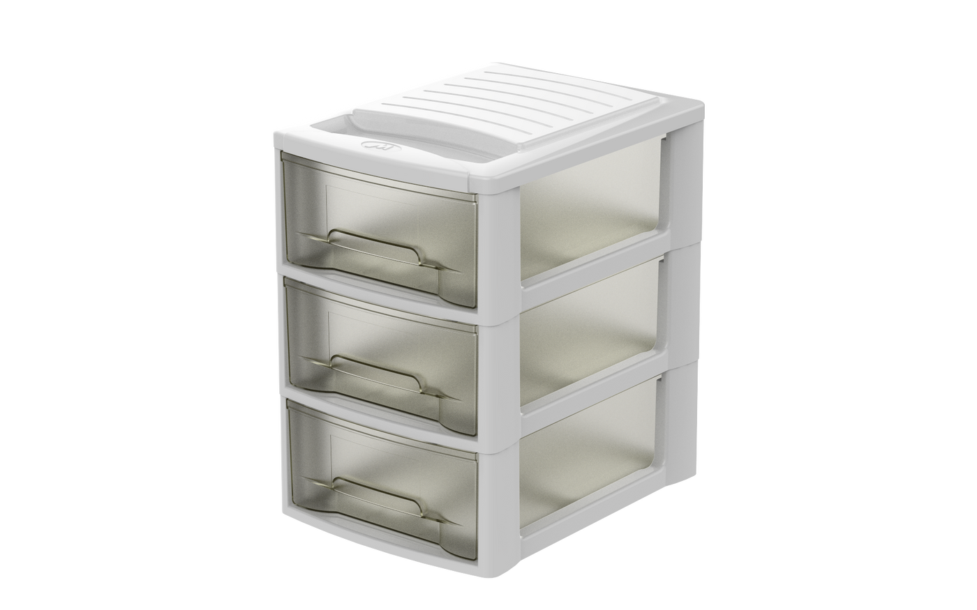 Mini desk tray 3 drawers a5 l19xp28xh26cm anthracite grey plastic