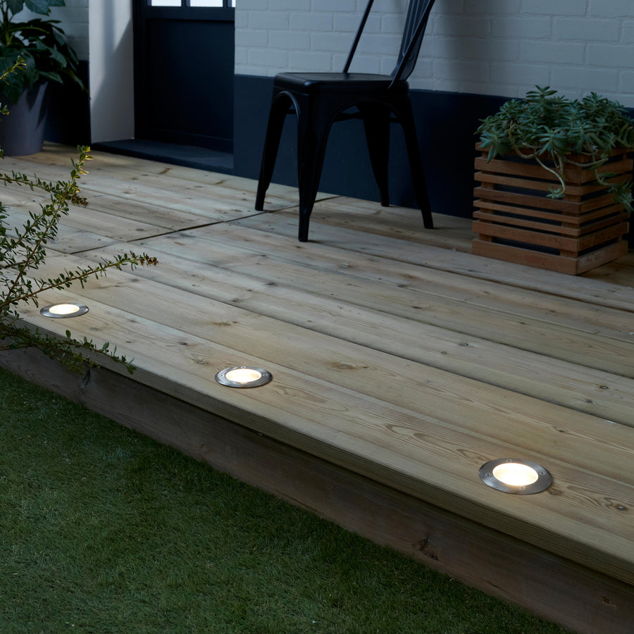 Foggia aluminium recessed spotlight, diameter 10 cm, GU10, 15 W, IP65–67