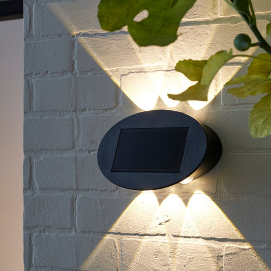 Bricocenter APPLIQUE SOLARE ALATA 21.5X12.3X7.8CM PLASTICA NERO LED 21W IP44