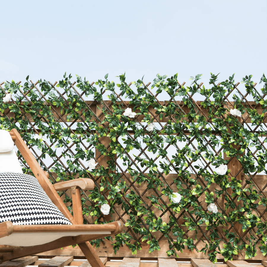 Artificial hedge with Naterial jasmine trellis, 1 x 2 m