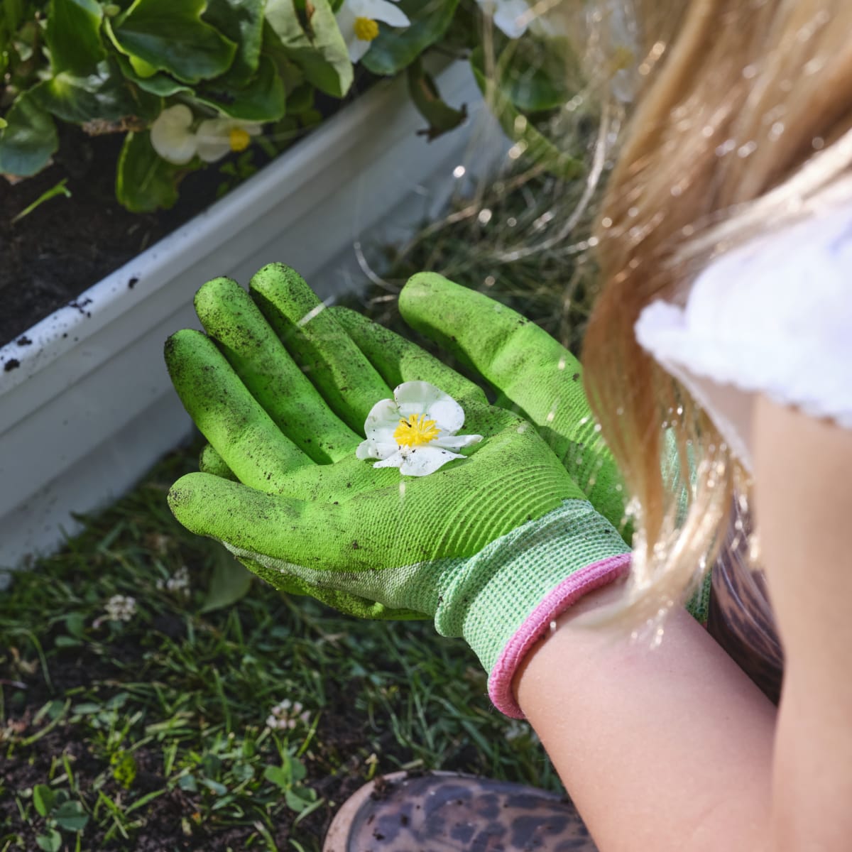 CHILDREN'S GARDENING GLOVES 6-8 YEARS GEOLIA