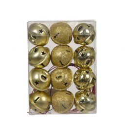 12 GOLD BELLS DIAM 3 CM