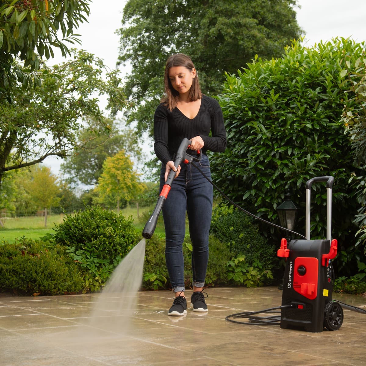 Bricocenter STERWINS ST3 PRESSURE WASHER MAX PRESSURE 150BAR WITH LARGE NOZZLE GUN 5 IN 1