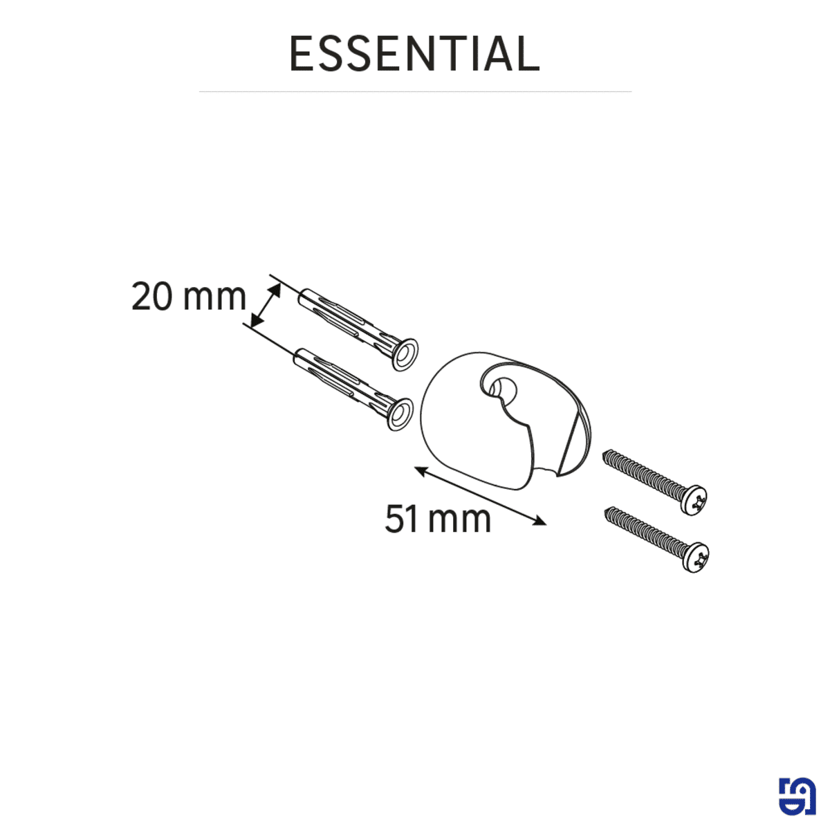 Chrome-plated hand shower holder essential