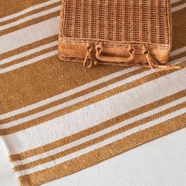 AYLANE MAT 60X120CM MUSTARD AND WHITE