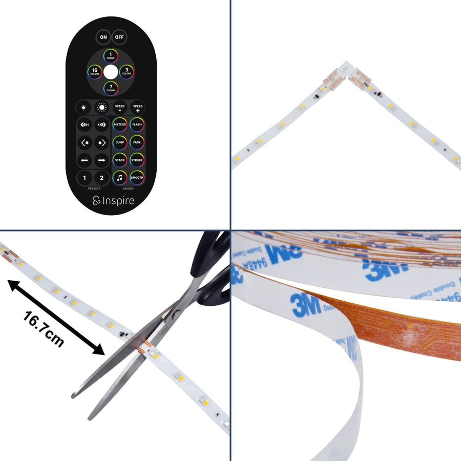 Bricocenter KIT STRISCIA LED 1,5M 8.7W RGBW MUSIC