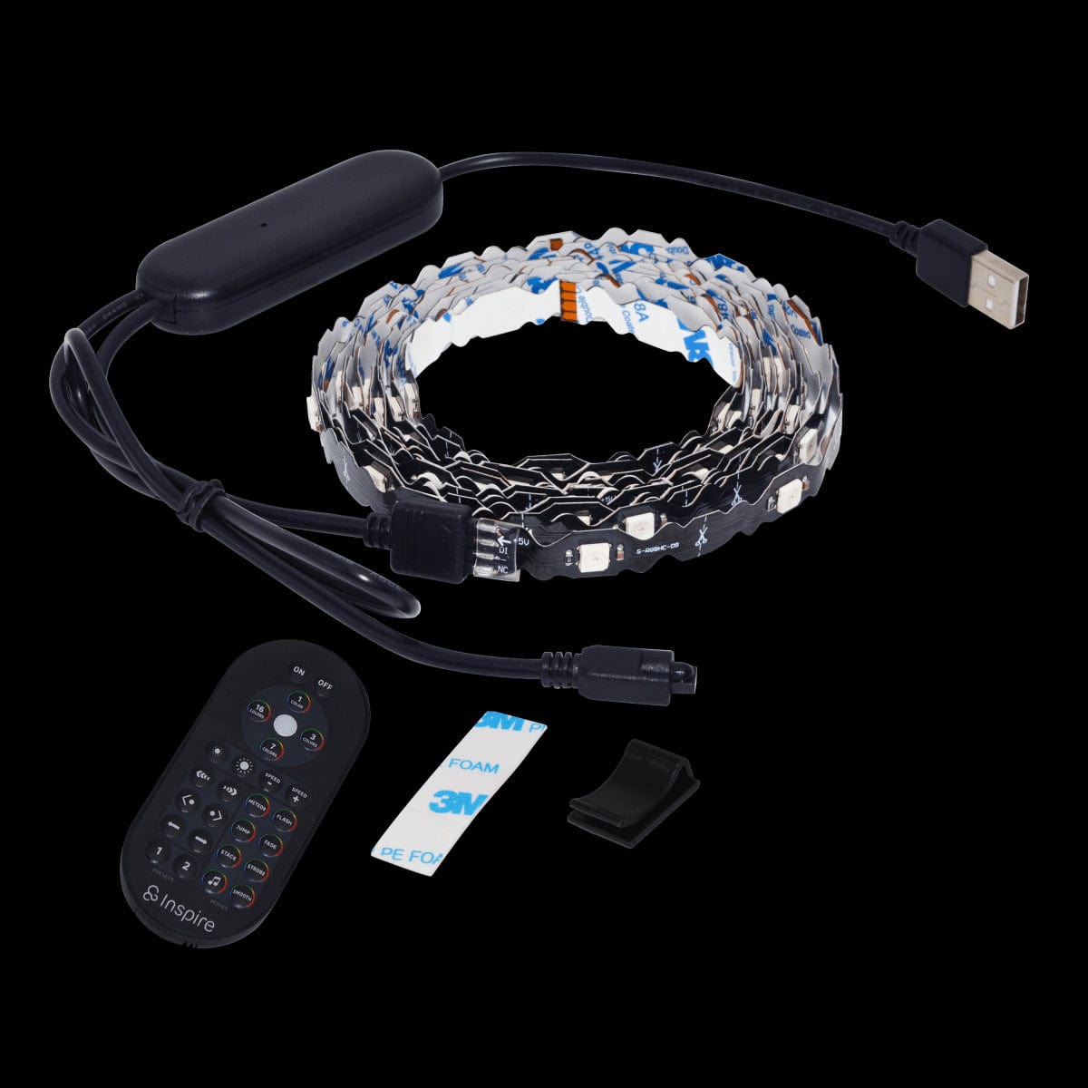 Bricocenter KIT STRISCIA LED RAKA PER TV 3M USB RGB MUSIC