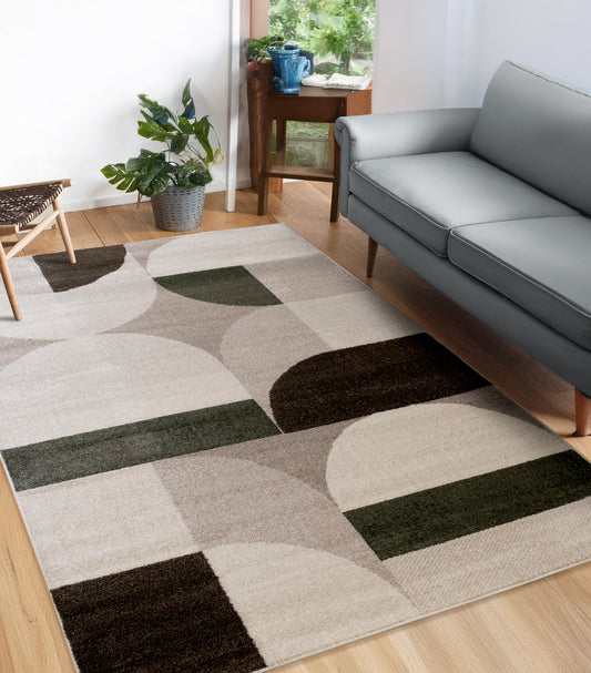 Brooklyn A rug, brown/green, 160x230cm