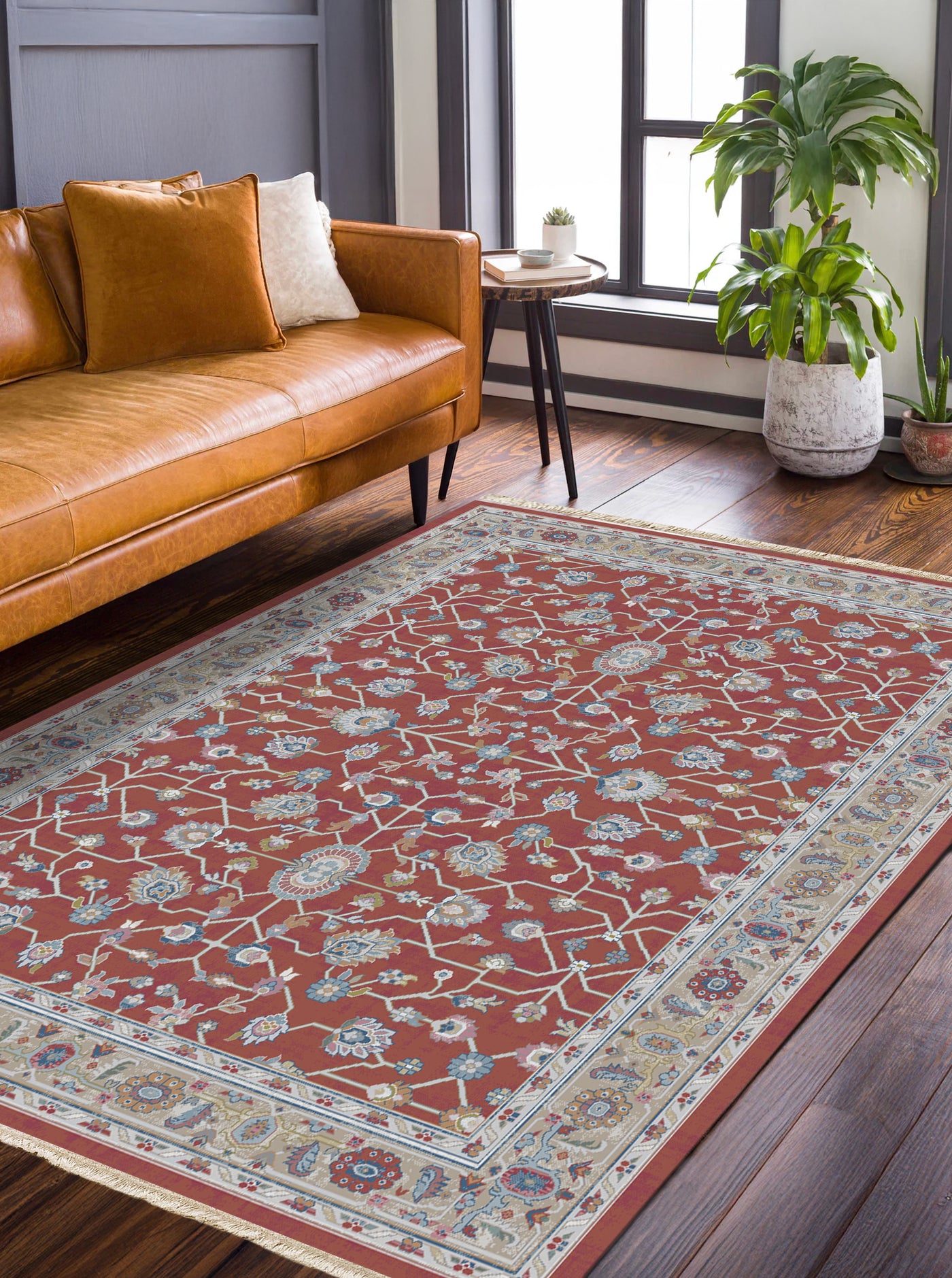 Birjan H rug, red, 160x240cm