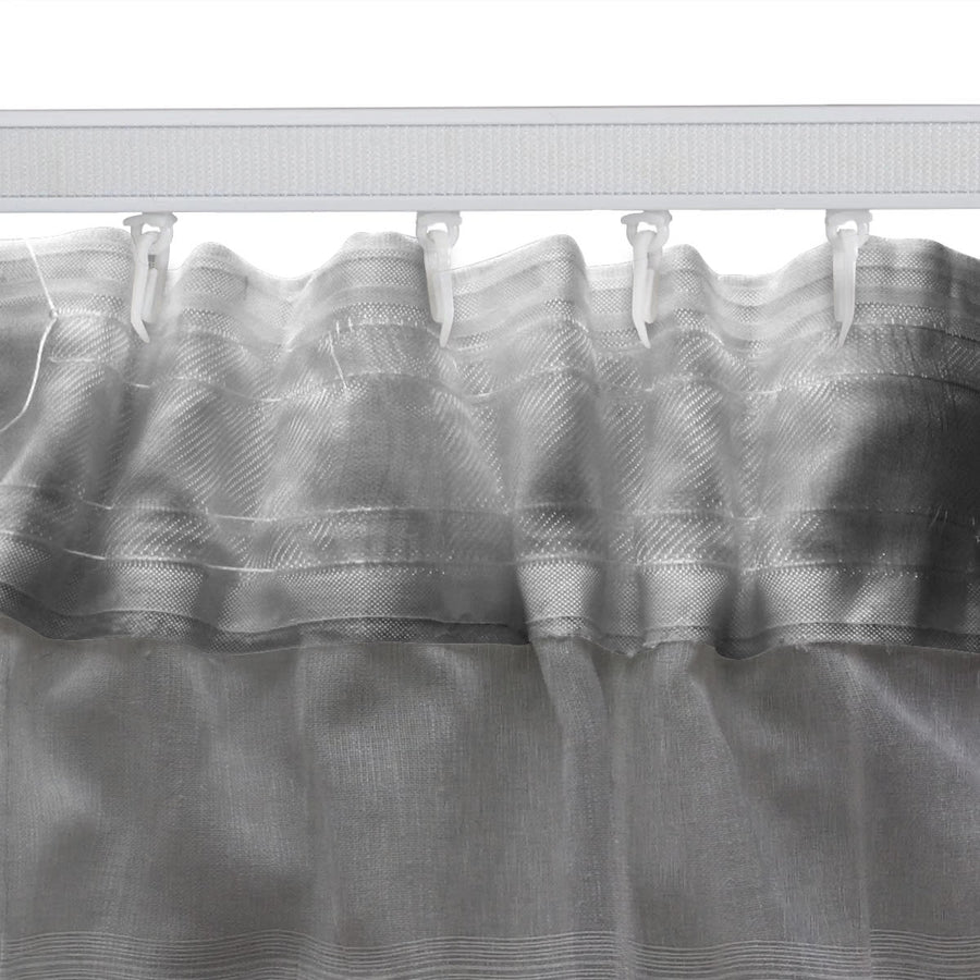 Bricocenter TENDA CATINA GRIGIO FILTRANTE 140X300 CM CON FETTUCCIA E PASSANTE NASCOSTO