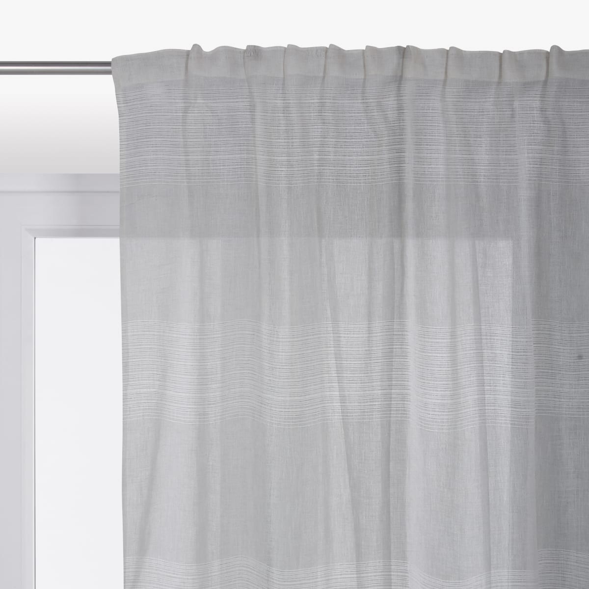 Bricocenter TENDA CATINA GRIGIO FILTRANTE 140X300 CM CON FETTUCCIA E PASSANTE NASCOSTO