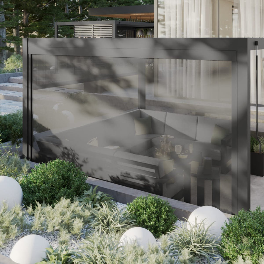 Bricocenter SIDE PANEL FOR PERGOLA NATERIAL MODUS ALU TEXTYLENE 3.6M DARK GRAY