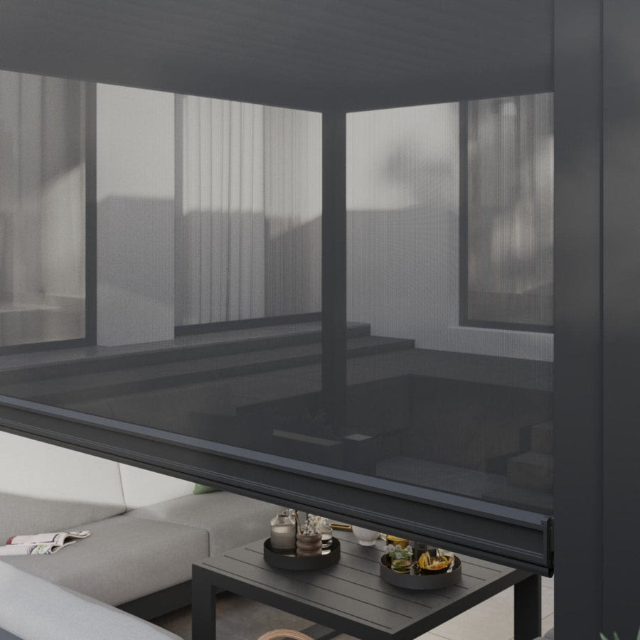 Bricocenter SIDE PANEL FOR PERGOLA NATERIAL MODUS ALU TEXTYLENE 3.6M DARK GRAY