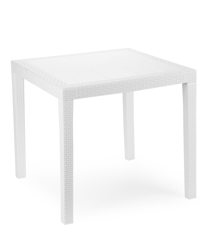 White King table, 72x79x79 cm, made of polypropylene with a rattan-effect finish
