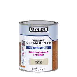 LUXENS HIGH PROTECTION SATIN COLORLESS WATER BASED WOOD PROTECTIVE VARNISH 750 ML