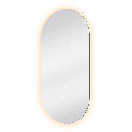 MODERN OVAL BACKLIT BATHROOM MIRROR H 80 L 40 CM