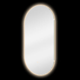 MODERN OVAL BACKLIT BATHROOM MIRROR H 80 L 40 CM