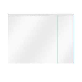 LED MIRROR ESSENTIAL 3 DOORS W 80 H 70 D 17 CM