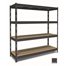 WOOD/METAL ANTHRACITE GRAY MAXIPOKER SHELF 4 SHELVES 160X60XH180 CAPACITY 300 KG EACH