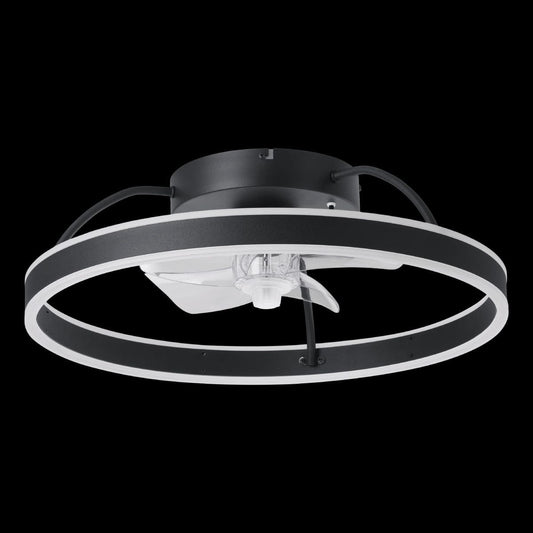 Bricocenter MARINELLA CEILING FAN ALUMINUM BLACK D46 CM LED 36W RGB