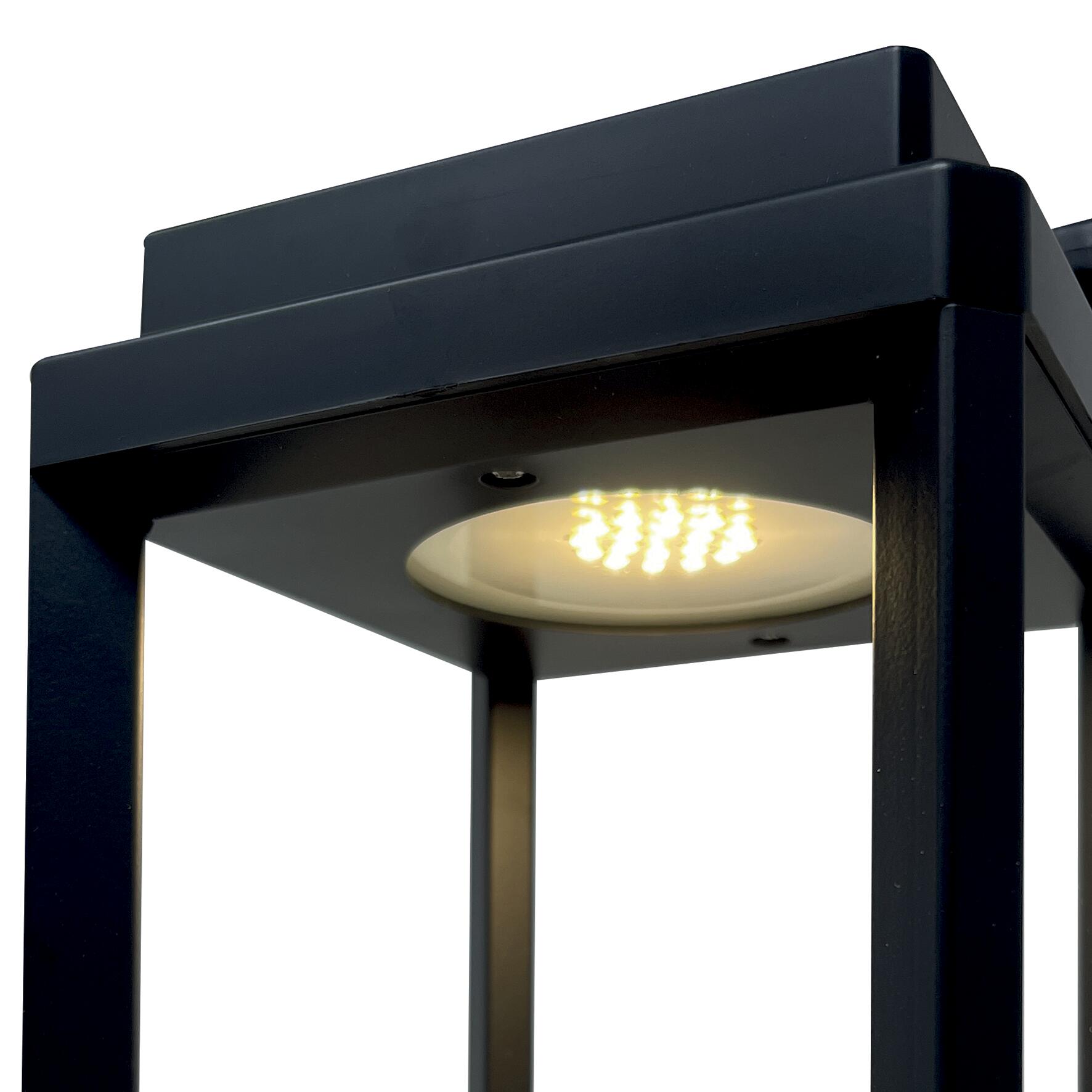 SOLAR LAMP SUNNY PLASTIC BLACK 18X13CM LED 3W WARM LIGHT