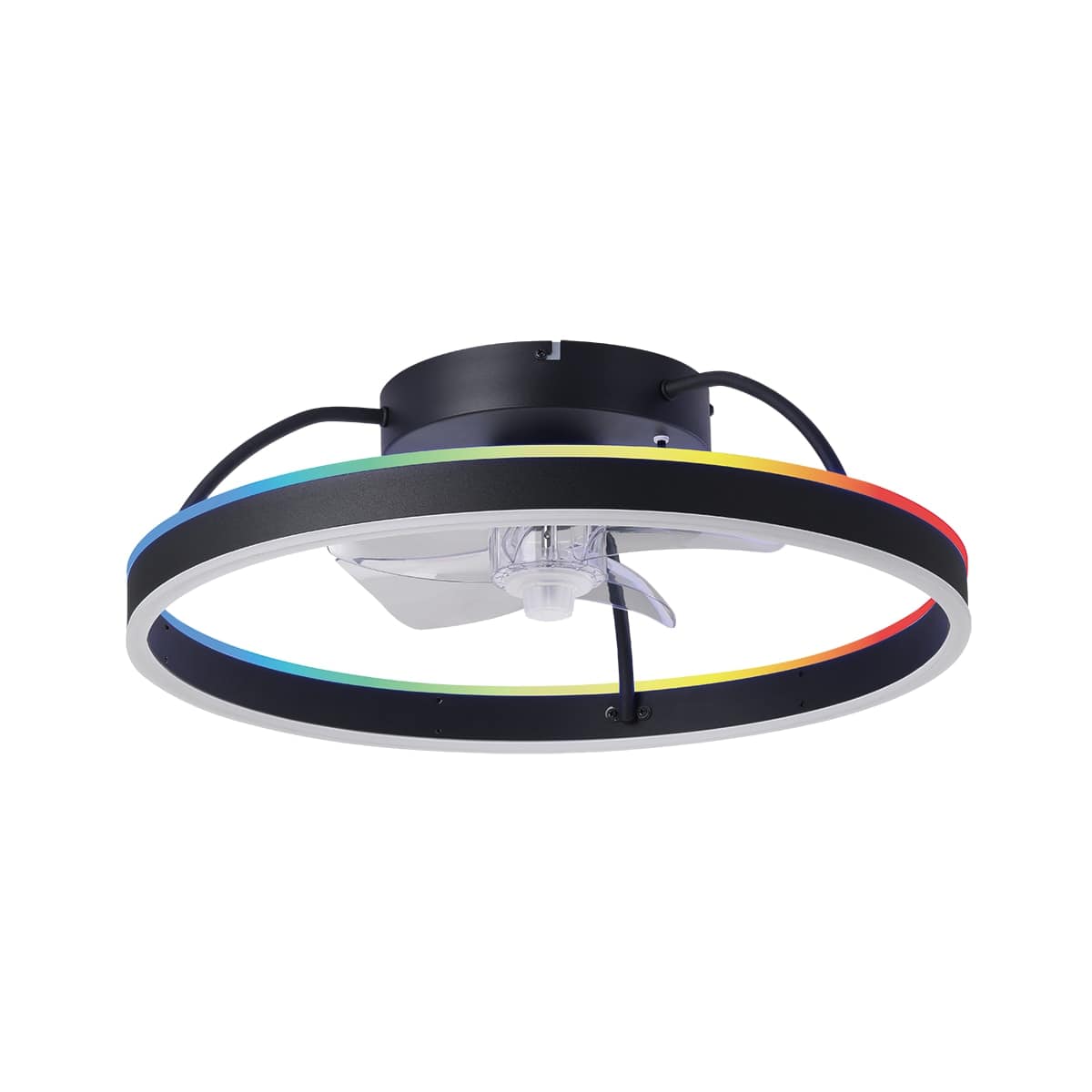 Bricocenter MARINELLA CEILING FAN ALUMINUM BLACK D46 CM LED 36W RGB