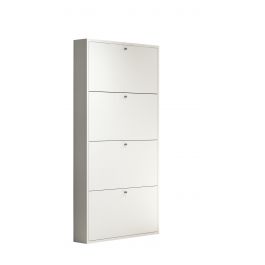 SHOE RACK 4 DOORS SLIM - CM145HX73LX15P WHITE