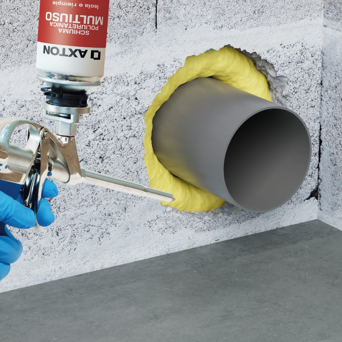 Bricocenter 6-PIECE SET OF MULTI-PURPOSE POLYURETHANE FILLING FOAM FOR AXTON GUN 750ML