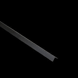 PVC CORNER PROFILE 10X10X1MM 2.6M MATT BLACK