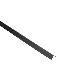 PVC CORNER PROFILE 10X10X1MM 2.6M MATT BLACK