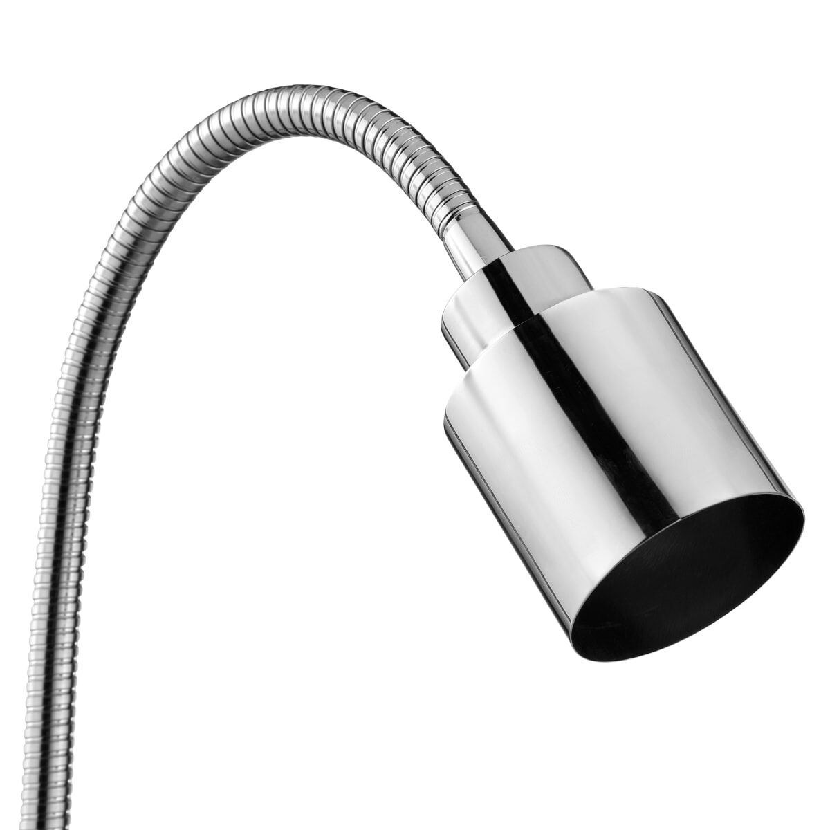 Tekla study lamp with clip, chrome metal, H37 cm, GU10=10W