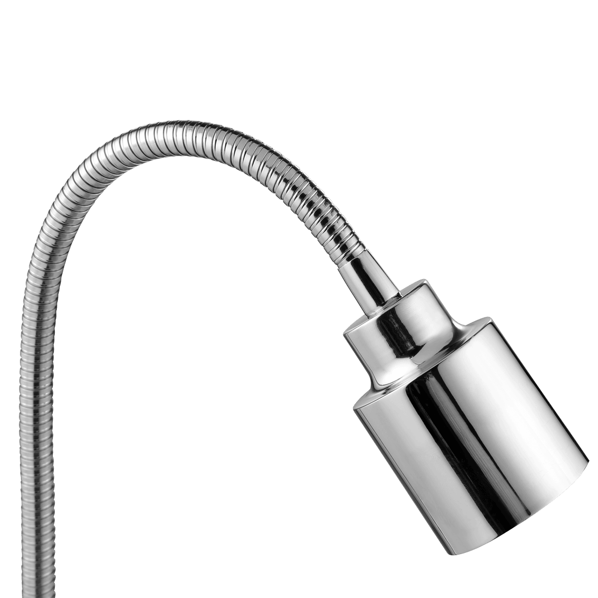 Tekla study lamp with clip, chrome metal, H37 cm, GU10=10W