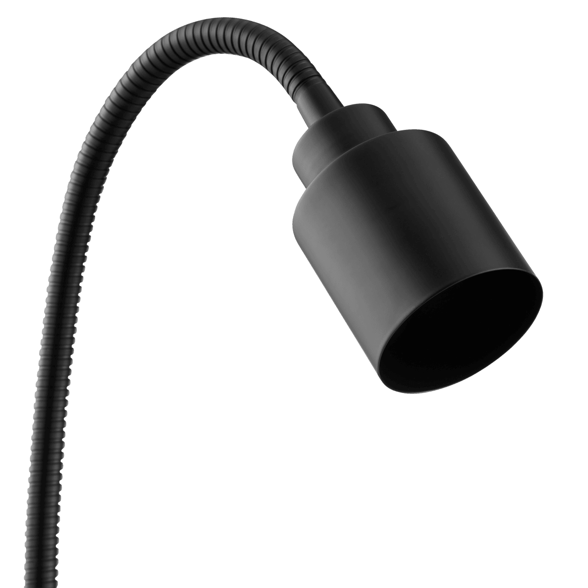 Tekla study lamp with clip, black metal, H37 cm, GU10=10W