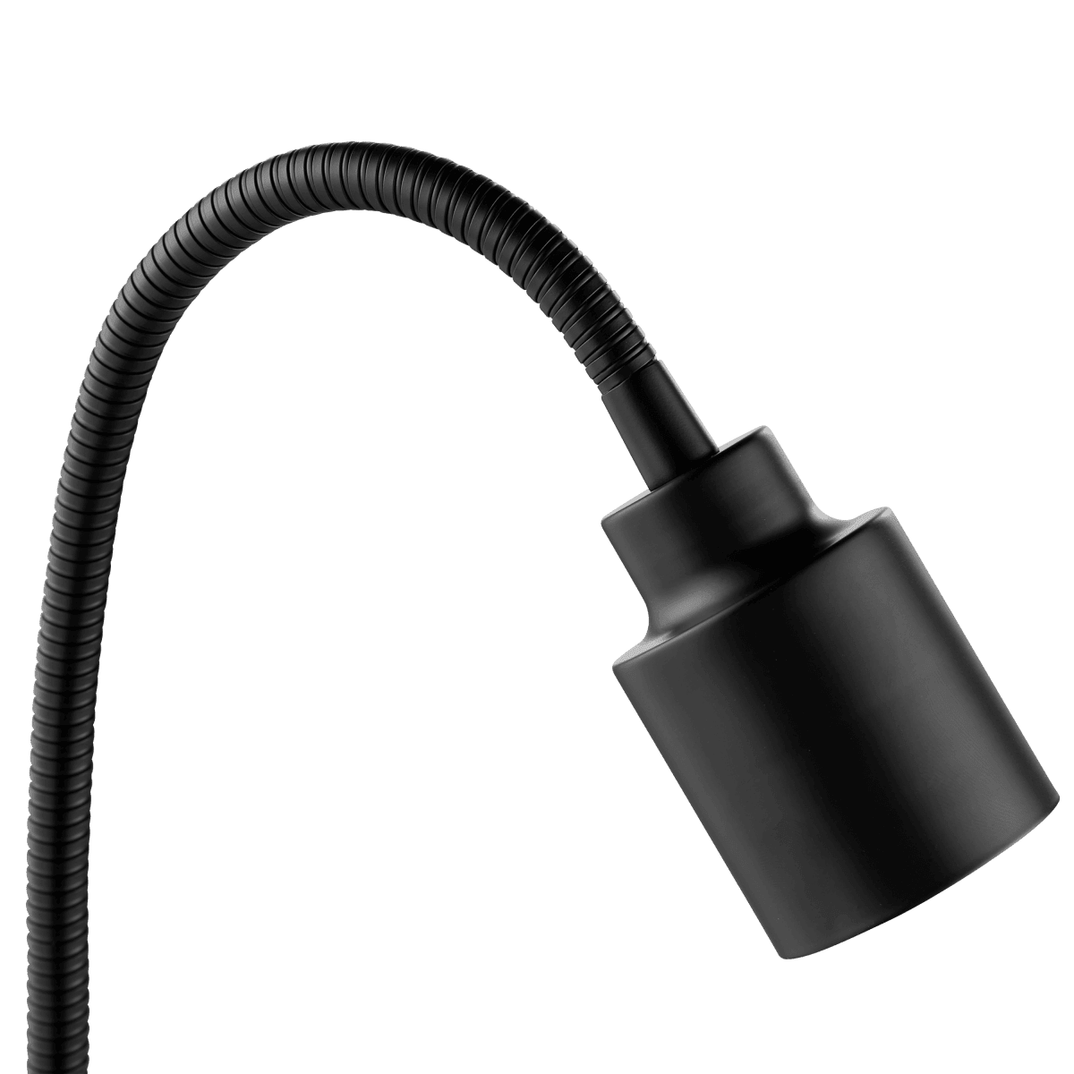 Tekla study lamp with clip, black metal, H37 cm, GU10=10W