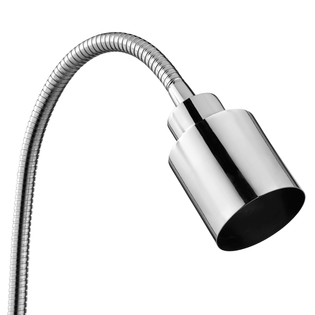 Tekla study lamp with clip, chrome metal, H37 cm, GU10=10W