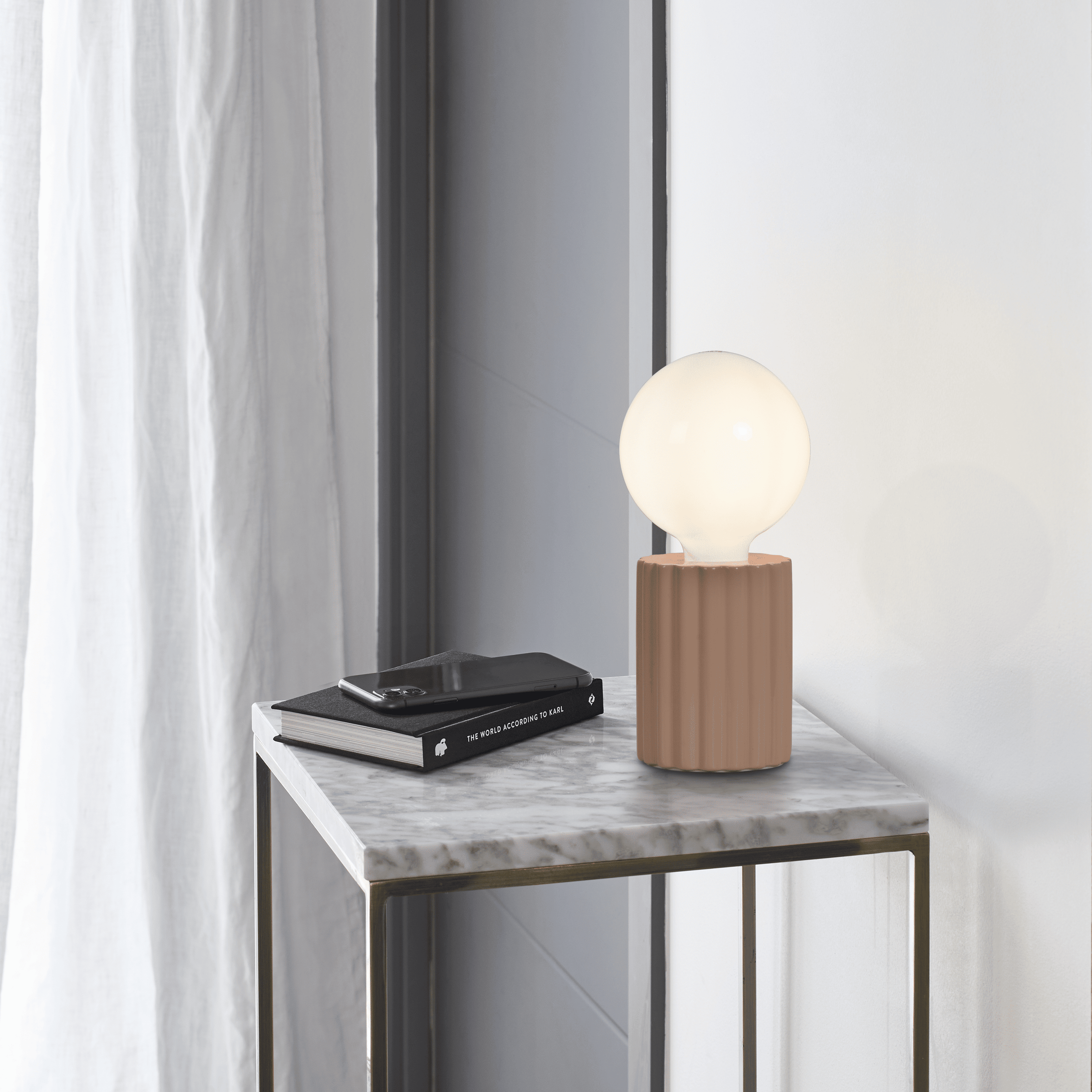 TYAMO PINK CERAMIC TABLE LAMP H13 CM E27=15W