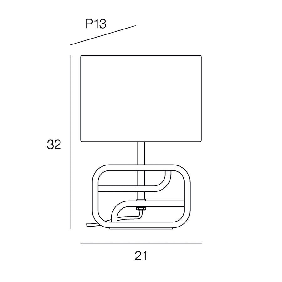 TABLE LAMP NASIMO NATURAL WOOD AND POILESTERE H32 CM E14