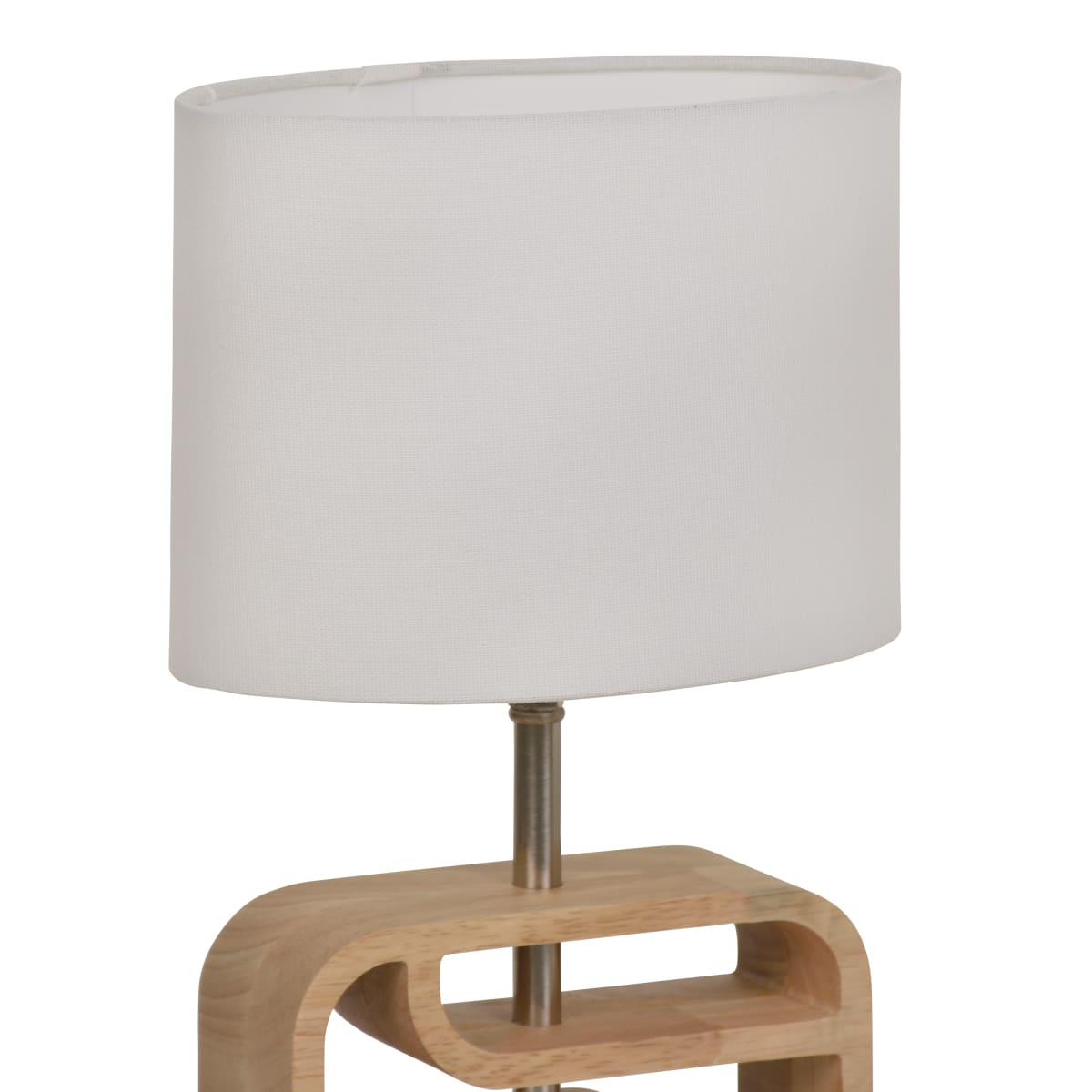 TABLE LAMP NASIMO NATURAL WOOD AND POILESTERE H32 CM E14