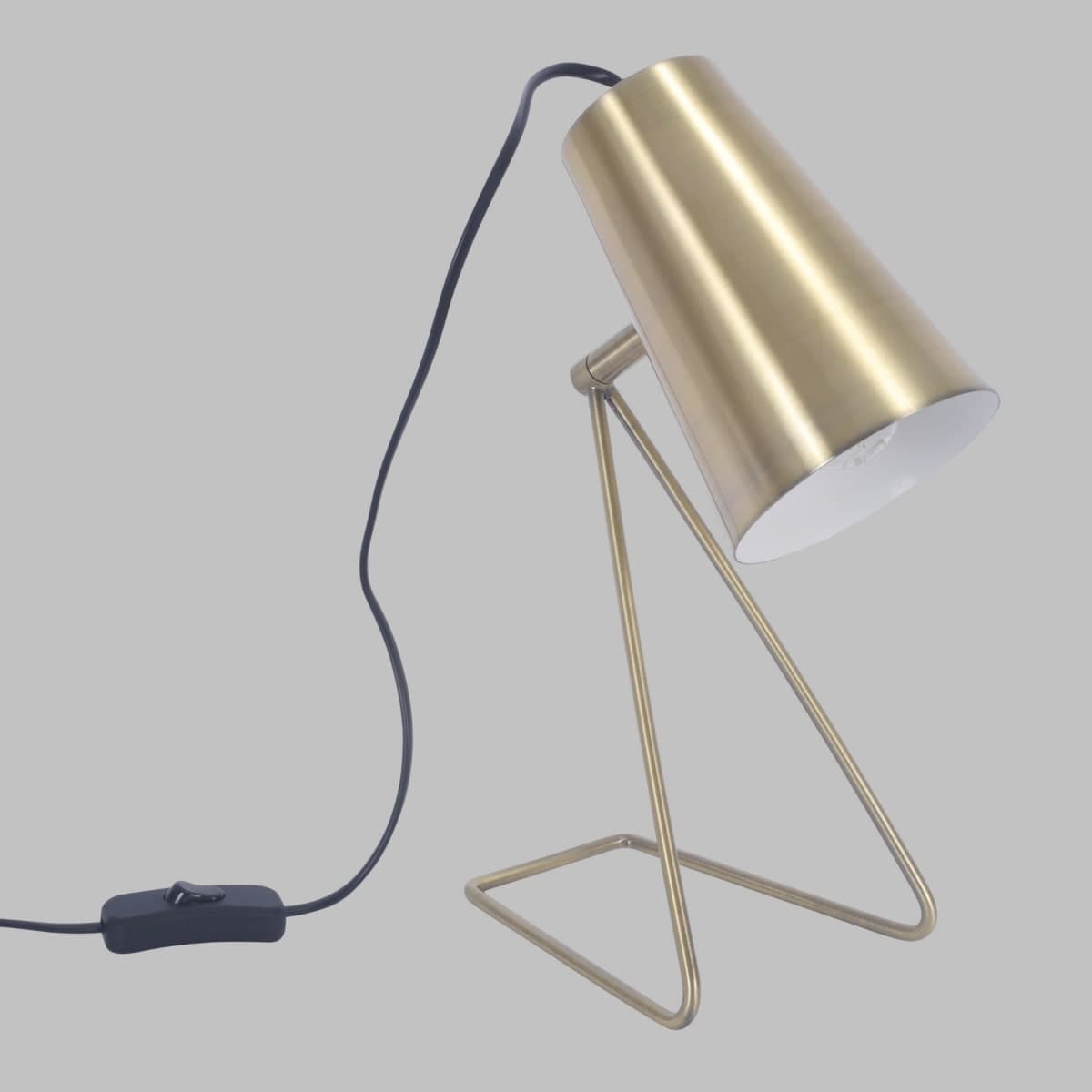 Bricocenter MOETA TABLE LAMP ANTIQUE GOLD METAL H30 CM E27=15W