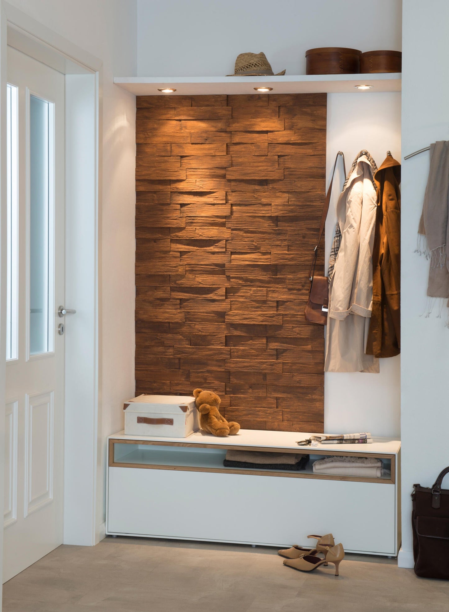 5 POLYSTYRENE DECORATIVE WALL PANELS 50X23.5CM WOOD EFFECT 0.59SQM