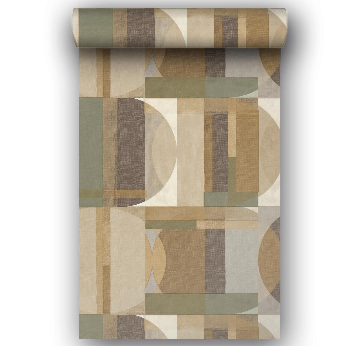 GEOMETRIC MODERN BROWN WALLPAPER 53CMX10.5M